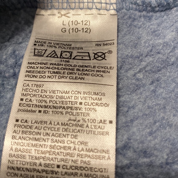 Boy’s Size L (10-12) Steel Blue Heather Cowl Neck Old Navy Sweater/Fleece-EUC - Picture 5 of 5